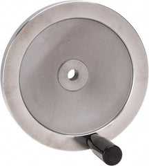 Value Collection - 7.87" Diam, Aluminum Handwheel with Handle - 1.65" Hub Diam - USA Tool & Supply