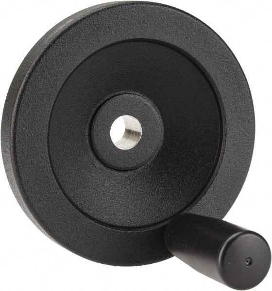 Value Collection - 3.94" Diam, Aluminum Handwheel with Handle - 1.1" Hub Diam - USA Tool & Supply