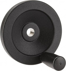 Value Collection - 3.94" Diam, Aluminum Handwheel with Handle - 1.1" Hub Diam - USA Tool & Supply