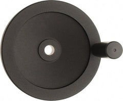 Value Collection - 6.3" Diam, Aluminum Handwheel with Handle - 1.42" Hub Diam - USA Tool & Supply