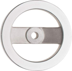 Value Collection - 4.92", 2 Spoke Handwheel - 1.22" Hub, Aluminum, Polished Finish - USA Tool & Supply