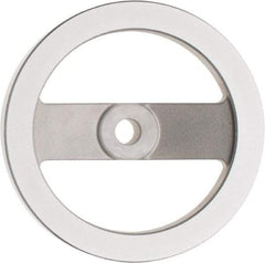 Value Collection - 6.3", 2 Spoke Handwheel - 1.42" Hub, Aluminum, Polished Finish - USA Tool & Supply