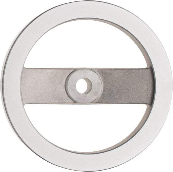 Value Collection - 7.87", 2 Spoke Handwheel - 1.65" Hub, Aluminum, Polished Finish - USA Tool & Supply