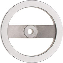 Value Collection - 7.87", 2 Spoke Handwheel - 1.65" Hub, Aluminum, Polished Finish - USA Tool & Supply