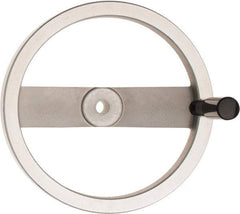 Value Collection - 9.84", 2 Spoke Handwheel with Rectractable Handle - 1.89" Hub, Aluminum, Polished Finish - USA Tool & Supply