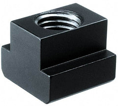 HALDER - M12 Tapped Through T Slot Nut - 15.6mm Slot Width, 25 x 9mm Base Width x Height, 25 x 18mm OAL x Height - USA Tool & Supply