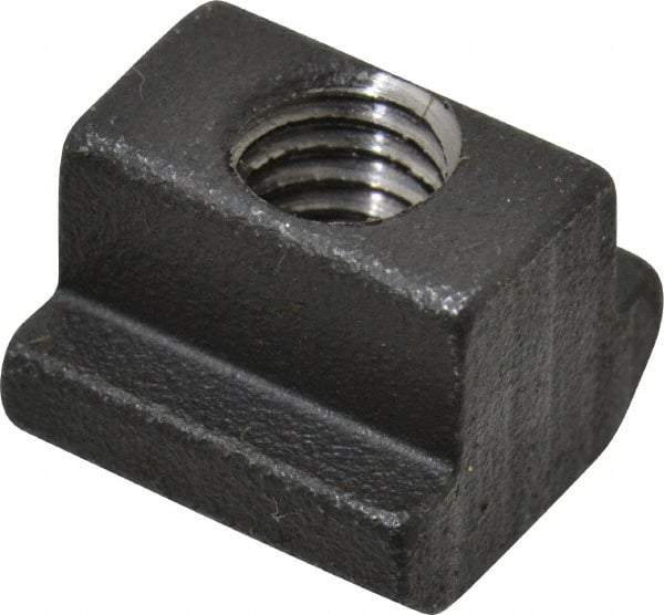 HALDER - M5 Tapped Through T Slot Nut - 5.6mm Slot Width, 10 x 4mm Base Width x Height, 10 x 8mm OAL x Height - USA Tool & Supply