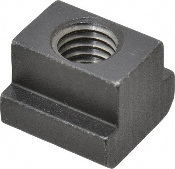 HALDER - M8 Tapped Through T Slot Nut - 9.6mm Slot Width, 15 x 6mm Base Width x Height, 15 x 12mm OAL x Height - USA Tool & Supply