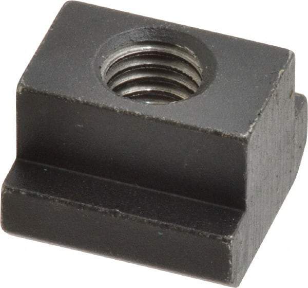 HALDER - M10 Tapped Through T Slot Nut - 13.6mm Slot Width, 22 x 8mm Base Width x Height, 22 x 16mm OAL x Height - USA Tool & Supply