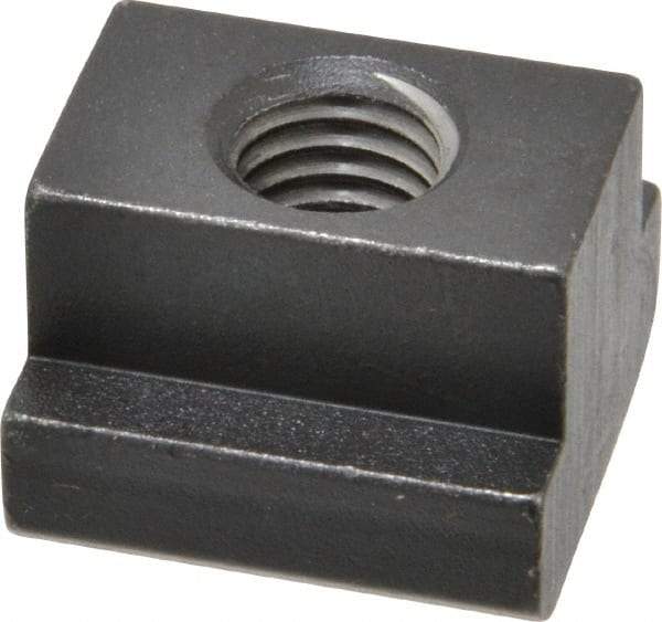 HALDER - M12 Tapped Through T Slot Nut - 17.6mm Slot Width, 28 x 10mm Base Width x Height, 28 x 20mm OAL x Height - USA Tool & Supply