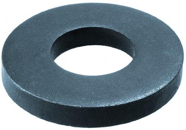 Gibraltar - M36 Screw, Steel Standard Flat Washer - 38mm ID x 80mm OD, 12mm Thick, Black Phosphate Finish - USA Tool & Supply
