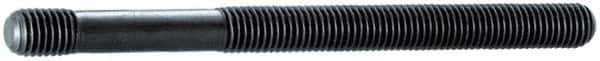 Gibraltar - M12x1.75 63mm OAL Unequal Double Threaded Stud - Alloy Steel, Heat Treated Steel Finish, 32mm Long Thread Length, 15mm Short Thread Length, Metric - USA Tool & Supply