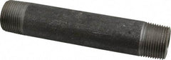 Made in USA - Schedule 80, 1" Diam x 6-1/2" Long Black Pipe Nipple - Threaded - USA Tool & Supply