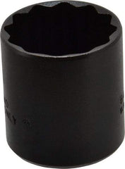 Proto - 1-5/16", 1/2" Drive, Standard Hand Socket - 12 Points, 1-3/4" OAL, Alloy Steel, Black Finish - USA Tool & Supply