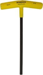 Bondhus - 5/16" Hex, T-Handle Cushion Grip, Hex Key - 9" OAL, Protanium High Torque Steel, Inch System of Measurement - USA Tool & Supply