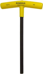 Bondhus - 3/8" Hex, T-Handle Cushion Grip, Hex Key - 9" OAL, Protanium High Torque Steel, Inch System of Measurement - USA Tool & Supply