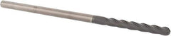 Niagara Cutter - 1/8" Diam, 1" LOC, 4 Flute Solid Carbide Ball End Mill - Diamond Finish, Single End, 3" OAL, 1/8" Shank Diam, Spiral Flute - USA Tool & Supply