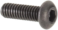 Value Collection - #1-72 UNF Hex Socket Drive, Button Screw - Alloy Steel, Black Oxide Finish, Fully Threaded, 1/4" Length Under Head - USA Tool & Supply
