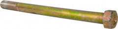 Value Collection - 3/4-16 UNF, 10" Length Under Head Hex Head Cap Screw - Partially Threaded, Grade L9 Alloy Steel, Zinc Yellow Dichromate Finish, 1-1/8" Hex - USA Tool & Supply