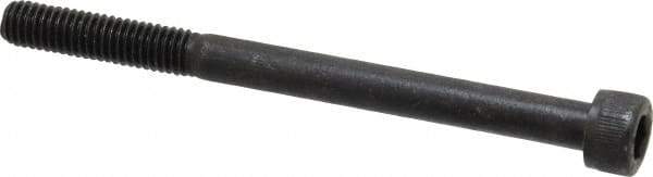 Value Collection - M6x1.00 Metric Coarse Hex Socket Drive, Socket Cap Screw - Grade 12.9 Alloy Steel, Black Oxide Finish, Partially Threaded, 75mm Length Under Head - USA Tool & Supply