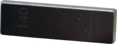 Mitutoyo - 0.14" Rectangular Steel Gage Block - Accuracy Grade 0, Includes Certificate of Inspection - USA Tool & Supply