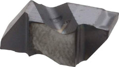 Kennametal - 2125NG K Grade KC5025, 3.18mm Cutting Width Carbide Grooving Insert - 2.79mm Max Depth of Cut, Right Hand, 0.19mm Corner Radius, TiAlN Finish - USA Tool & Supply