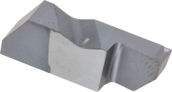 Kennametal - 3125NGD K Grade KC5010, 3.18mm Cutting Width Carbide Grooving Insert - 6.35mm Max Depth of Cut, Right Hand, 0.19mm Corner Radius, TiAlN Finish - USA Tool & Supply