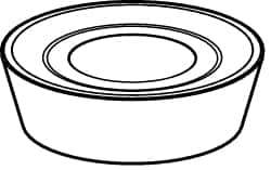 Kennametal - RDPX1003M0 HP Grade KC522M Carbide Milling Insert - TiAlN Finish, 0.1252" Thick, 10mm Inscribed Circle - USA Tool & Supply