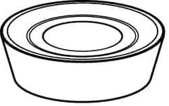 Kennametal - RDPX1003M0 HP Grade KC725M Carbide Milling Insert - TiN/TiCN/TiN Finish, 0.1252" Thick, 10mm Inscribed Circle - USA Tool & Supply