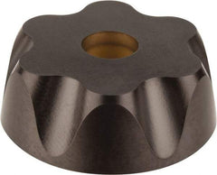 Kennametal - RCGT86 HF Grade KCPK30 Carbide Milling Insert - TiN/TiCN/Al2O3 Finish, 0.3748" Thick, 1" Inscribed Circle - USA Tool & Supply