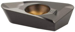 Kennametal - EP1832 GD Grade KCPK30 Carbide Milling Insert - TiN/TiCN/Al2O3 Finish, 0.217" Thick, 3.2mm Corner Radius - USA Tool & Supply