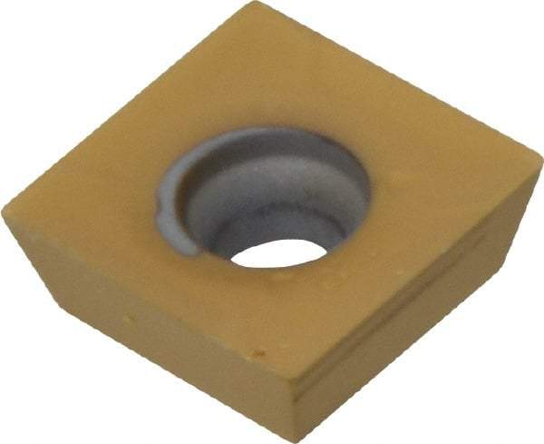 Kennametal - SDCT431 LD2 Grade KC725M Carbide Milling Insert - TiN/TiCN/TiN Finish, 3/16" Thick, 1/2" Inscribed Circle, 0.4mm Corner Radius - USA Tool & Supply