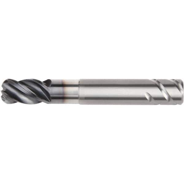 Kennametal - 25mm, 4 Flute, Single End, Solid Carbide, 0.5mm Corner Radius End Mill - 135mm OAL, 38° Helix, Right Hand Flute, 37.5mm LOC, Right Hand Cut, 75mm Extended Reach - USA Tool & Supply