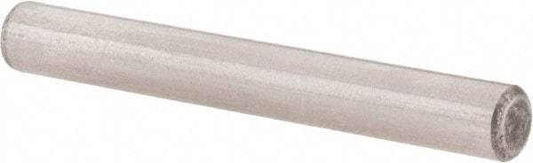 Value Collection - 5mm Diam x 40mm Pin Length Alloy Steel Standard Dowel Pin - C 58-62 Hardness, 9,270 Lb Breaking Strength, 1 Rounded End - USA Tool & Supply