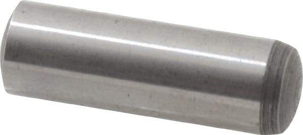 Value Collection - 8mm Diam x 25mm Pin Length Alloy Steel Standard Dowel Pin - C 58-62 Hardness, 23,700 Lb Breaking Strength, 1 Rounded End - USA Tool & Supply
