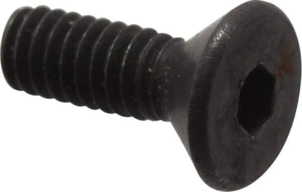 Value Collection - #1-72 UNF Hex Socket Drive, 82° Flat Screw - Alloy Steel, Black Oxide Finish, Fully Threaded, 1/4" OAL - USA Tool & Supply