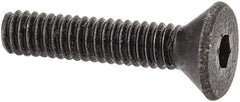 Value Collection - #1-72 UNF Hex Socket Drive, 82° Flat Screw - Alloy Steel, Black Oxide Finish, Fully Threaded, 3/8" OAL - USA Tool & Supply