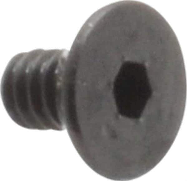 Value Collection - #3-48 UNC Hex Socket Drive, 82° Flat Screw - Alloy Steel, Black Oxide Finish, Fully Threaded, 3/16" OAL - USA Tool & Supply