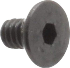 Value Collection - #3-48 UNC Hex Socket Drive, 82° Flat Screw - Alloy Steel, Black Oxide Finish, Fully Threaded, 3/16" OAL - USA Tool & Supply