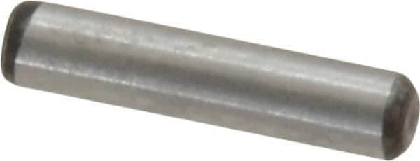 Value Collection - 3/32" Diam x 7/16" Pin Length Alloy Steel Standard Dowel Pin - C 50-58 Hardness, 1,800 Lb Breaking Strength, 1 Beveled & 1 Rounded End - USA Tool & Supply