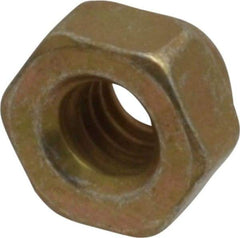 Value Collection - 1/4-20 UNC Grade L9 Hex Lock Nut with Distorted Thread - 7/16" Width Across Flats, 7/32" High, Cadmium Dichromate Finish - USA Tool & Supply