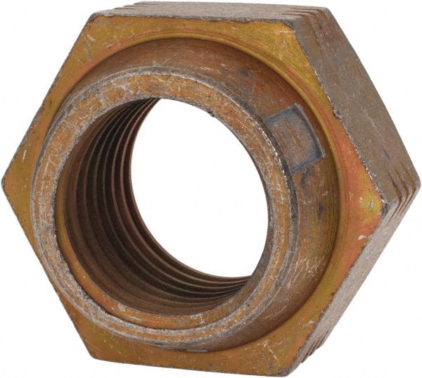 Made in USA - 1-1/2 - 6 UNC Grade L9 Hex Lock Nut with Distorted Thread - USA Tool & Supply