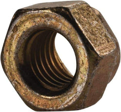 Made in USA - 5/16-24 UNF Grade L9 Hex Lock Nut with Distorted Thread - 1/2" Width Across Flats, 17/64" High, Cadmium Dichromate Finish - USA Tool & Supply