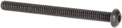 Value Collection - #0-80 UNF Hex Socket Drive, Button Screw - Alloy Steel, Black Oxide Finish, Fully Threaded, 3/4" Length Under Head - USA Tool & Supply