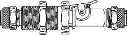 Parker - 1/4" OD, Grade 316Stainless Steel Double End Shutoff Bulkhead Coupler - 150 Max Working psi, 5/8" Hex, Comp x Comp Ends - USA Tool & Supply