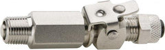 Parker - 1/4" OD, Grade 316Stainless Steel Single End Shutoff Pipe Coupler - 150 Max Working psi, 1/2" Hex, Comp x MNPT Ends - USA Tool & Supply