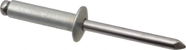 Marson - Button Head Steel Open End Blind Rivet - Steel Mandrel, 0.626" to 3/4" Grip, 1/2" Head Diam, 0.257" to 0.261" Hole Diam, 1" Length Under Head, 1/4" Body Diam - USA Tool & Supply