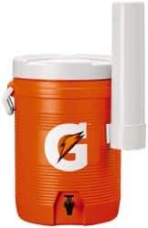 Gatorade - 5 Gal Beverage Cooler - Plastic, Orange/White - USA Tool & Supply