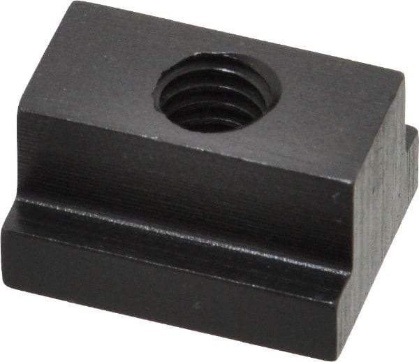 Gibraltar - 5/16-18 Blind Tapped T Slot Nut - 7/16" Slot Width, 11/16 x 7/32" Base Width x Height, 7/8 x 1/2" OAL x Height - USA Tool & Supply