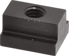 Gibraltar - 5/16-18 Tapped Through T Slot Nut - 7/16" Slot Width, 11/16 x 7/32" Base Width x Height, 7/8 x 1/2" OAL x Height - USA Tool & Supply